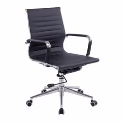 NAUTILUS Designs Aura Contemporary Medium Back Bonded Leather Executiv