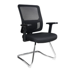NAUTILUS Designs Barri Medium Back Mesh Visitor Chair With Fabric Seat