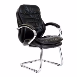 NAUTILUS Designs Santiago High Back Italian Leather Faced Executive Vi