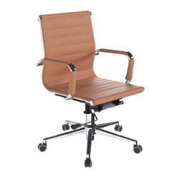 NAUTILUS Designs Aura Contemporary Medium Back Bonded Leather Executiv