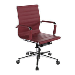 NAUTILUS Designs Aura Contemporary Medium Back Bonded Leather Executiv
