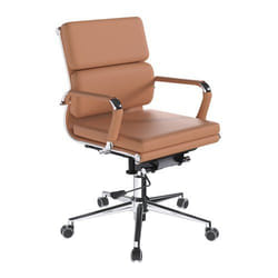 NAUTILUS Designs Avanti Medium Back Bonded Leather Executive Office Ch