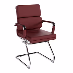 NAUTILUS Designs Avanti Medium Back Bonded Leather Cantilever Visitor