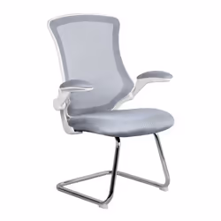 NAUTILUS Designs Luna Designer High Back Mesh Grey Cantilever Visitor