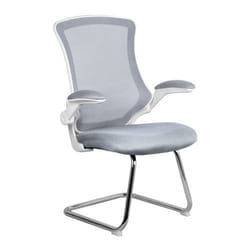 NAUTILUS Designs Luna Designer High Back Mesh Grey Cantilever Visitor
