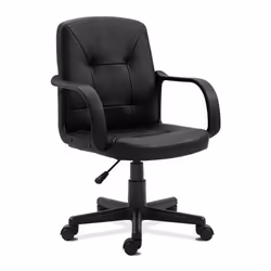NAUTILUS Designs Delph Medium Back Leather Faced Executive Office Chai