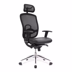 NAUTILUS Designs Liberty High Back Mesh Executive Office Chair With Ad