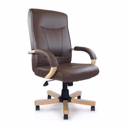 NAUTILUS Designs Troon High Back Leather Faced Executive Office Chair
