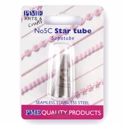 PME Seamless Stainless Steel Small Closed Star Supatube  Decorating Tip  no. 5C