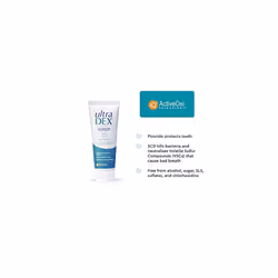 UltraDEX Low-Abrasion Toothpaste, Clinically Proven 12hr Bad Breath Treatment, Gentle & Non-Foaming, with Fluoride, Mint 6 X 75 ml, White