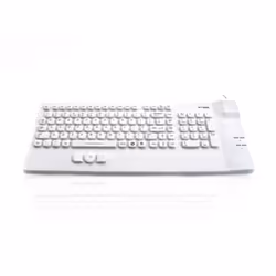 Accuratus AccuMed Compact - USB Compact Layout Sealed IP67 Antibacterial Clinical / Medical Keyboard with Mousepad