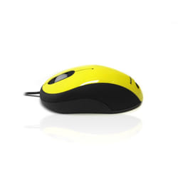 Accuratus Image - USB Full Size Glossy Finish Computer Mouse - Yellow