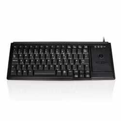 Accuratus K82D - USB Premium Mini Scissor Key Keyboard with Trackball - UK English