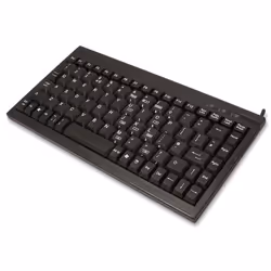 Accuratus KYBAC595-PS2BLK, Mini, Wired, PS/2, AZERTY, Black