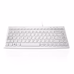 Accuratus 395 White - USB Super Slim Mini Keyboard with Square Modern Keys in Pure White