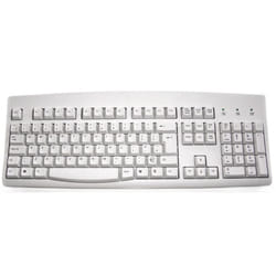 Accuratus VIZ-260EURO-SEEL keyboard Home/Office PS/2 QWERTY English White