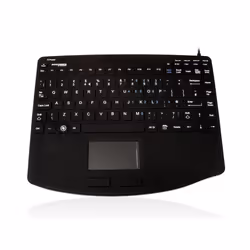 Accuratus AccuMed 540 V2 VESA - USB Mini Sealed IP67 Antibacterial Clinical / Medical Keyboard with Large Touchpad & VESA Mou ...