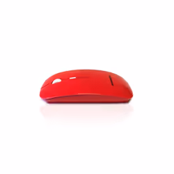 Accuratus Image RF - Wireless RF 2.4Ghz Sleek Slim Glossy Finish Optical Mouse with Nano Receiver - Red