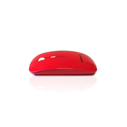 Accuratus Image RF - Wireless RF 2.4Ghz Sleek Slim Glossy Finish Optical Mouse with Nano Receiver - Red