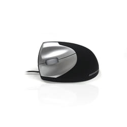Accuratus MOU-UPRIGHT2LEFT USB 1600DPI Left-hand Black, Silver mice