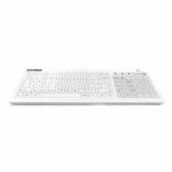 Accuratus KYB-ACCU-GLASSUK QWERTY UK English White keyboard