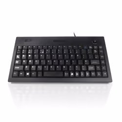 Accuratus 5005 - Professional Wired Mini Size Keyboard with Optical Trackball and Left / Right Mouse Buttons - PS/2