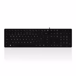 Accuratus 301 - USB Full Size Super Slim Multimedia Keyboard with Square Modern Keys in Black - UK English Layout - Additional view 4