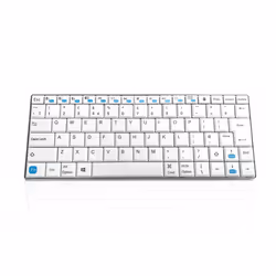 Accuratus KYB-MAXIMUS-W-UK, Mini, Wireless, Bluetooth, Scissor key switch, QWERTY, White