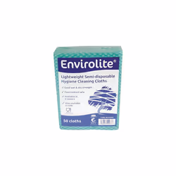 EcoTech ELF50G Envirolite Folded Cleaning Cloth, Large, Green (pack of 50)