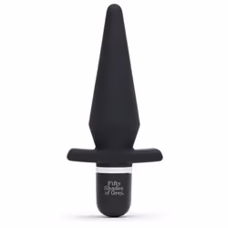 Lovehoney Fifty Shades of Grey Delicious Fullness, Black, Silicone, Straight, Matt, Latex, Anal sex