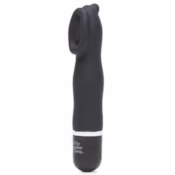 Lovehoney Fifty Shades of Grey Sweet Touch, Black, Silicone, Curved, Matt, Latex, Masturbation