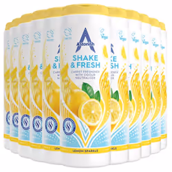 12 x ASTONISH SHAKE & FRESH CARPET POWDER LEMON SPARKLE 400g