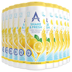 12 x ASTONISH SHAKE & FRESH CARPET POWDER LEMON SPARKLE 400g