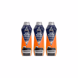 Specialist Hob Cream Cleaner, for Tough Burnt on Stains, Protective Coat, Zesty Lemon Scent, 3 x 500ml