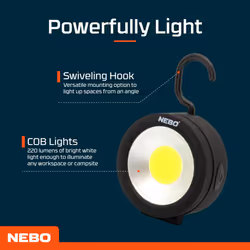 Angle Light Battery Operated Adjustable Magnetic Work - Camping Light with Hanging Hook