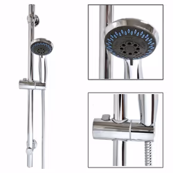 Shower Head & Slide Riser Rail Bracket Kit With Soap Dish