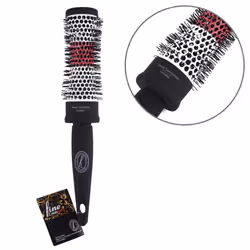 Ceramic Radial Hairbrush by Finelines - Medium Round Barrel Hair Brush - Eliminates Frizz and Flyaway Hairs - Protects Hair from Heat Using Our