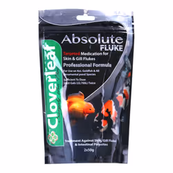 Cloverleaf Absolute Fluke 50g 100g Parasite Treatment Skin Gill Flukes Pond Fish - 2x 50g