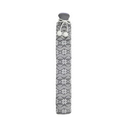 Warmies Extra Long PVC Hot Water Bottle with Grey Nordic Knitted Cover