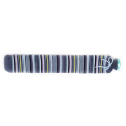 Extra Long Purple Stripes Knitted Hot Water Bottle 2L