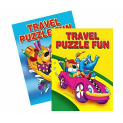 2 x Childrens Travel Puzzle Fun, Colouring Books