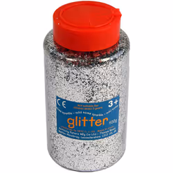Anthony Peters Silver glitter - 400 gram tub with shaker lid for easy pouring - Arts and Crafts - Sprinkle glitter, AP688EDS