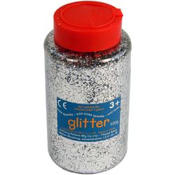Anthony Peters Silver glitter - 400 gram tub with shaker lid for easy pouring - Arts and Crafts - Sprinkle glitter, AP688EDS