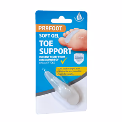 Soft Gel Toe Support - Gentle Relief for Hammer and Clawed Toes - Lifts & Realigns Toes - Toe Loop to Support - Pack of 1