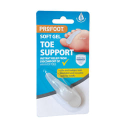Soft Gel Toe Support - Gentle Relief for Hammer and Clawed Toes - Lifts & Realigns Toes - Toe Loop to Support - Pack of 1