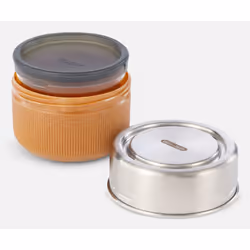 black+blum GR-LB-M014, Pot, Round, 0.6 L, Almond, Glass, Polypropylene (PP), Silicone, Stainless steel, Wood, 120 mm
