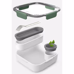 black+blum BAO-BA005 lunch box Lunch container 1 L Silicone, Stainless steel Stainless steel, Turquoise 1 pc(s)