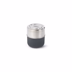 Black+Blum GR-LB-S015 Glass Bowl | Leakproof Meal Prep Lunch Box Food Container, Stainless Steel, 450 milliliters, Slate