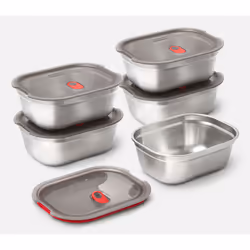 black+blum FBSS-BX-M017-EN, Box, Rectangular, 0.9 L, Stainless steel, Polypropylene (PP), Silicone, Stainless steel, 190 mm