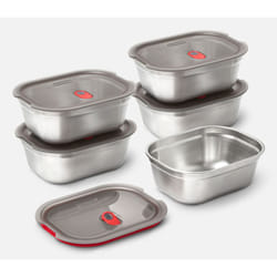 black+blum FBSS-BX-M017-EN food storage container Rectangular Box 0.9 L Stainless steel 5 pc(s)